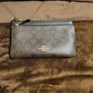 Coach Signature Black and Brown Wallet